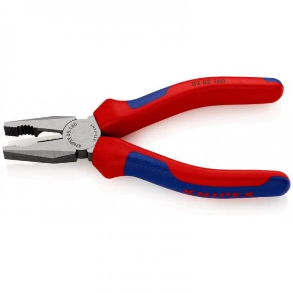 Knipex Kombizange Schwarz Atramentiert Mit Mehrkomponenten-Hüllen 160 Mm, 03 02 160 2 Knipex Kombizange Schwarz Atramentiert Mit Mehrkomponenten-Hüllen 160 Mm, 03 02 160 – Bild 2