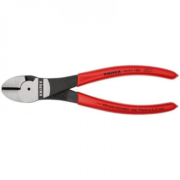 Knipex Kraft-Seitenschneider Schwarz Atramentiert Mit Kunststoff überzogen 180 Mm, 74 01 180 3 Knipex Kraft-Seitenschneider Schwarz Atramentiert Mit Kunststoff überzogen 180 Mm, 74 01 180 – Bild 3