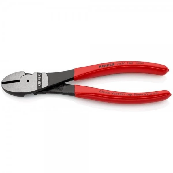 Knipex Kraft-Seitenschneider Schwarz Atramentiert Mit Kunststoff überzogen 180 Mm, 74 01 180 1 Knipex Kraft-Seitenschneider Schwarz Atramentiert Mit Kunststoff überzogen 180 Mm, 74 01 180