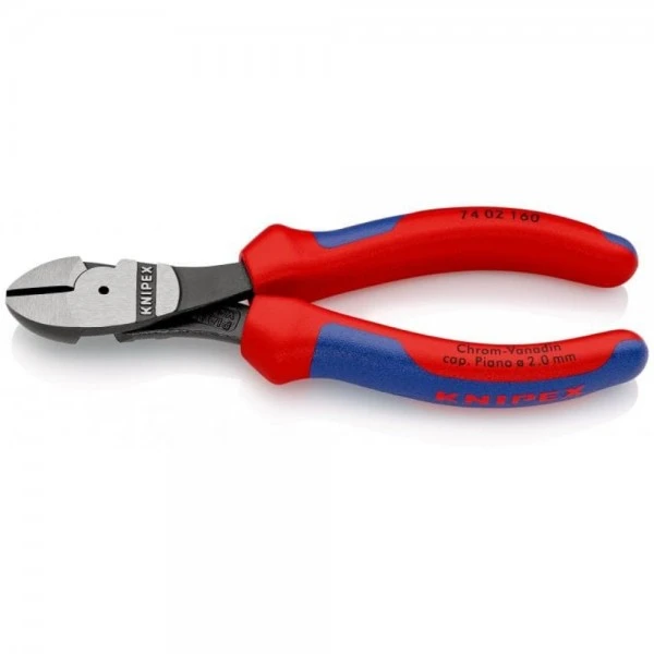 Knipex Kraft-Seitenschneider Schwarz Atramentiert Mit Mehrkomponenten-Hüllen 160 Mm, 74 02 160 1 Knipex Kraft-Seitenschneider Schwarz Atramentiert Mit Mehrkomponenten-Hüllen 160 Mm, 74 02 160