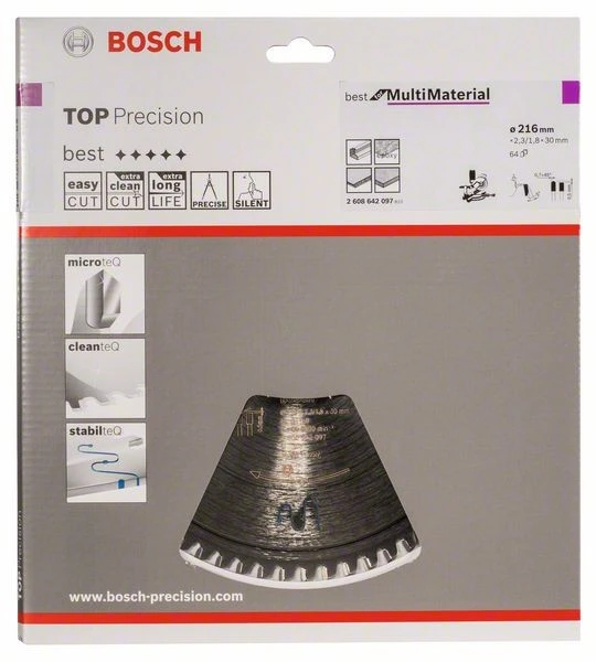 Bosch Kreissägeblatt Top Precision, 216 X 30 X 2,3 Mm, 64 2608642097 2 Bosch Kreissägeblatt Top Precision, 216 X 30 X 2,3 Mm, 64 2608642097 – Bild 2
