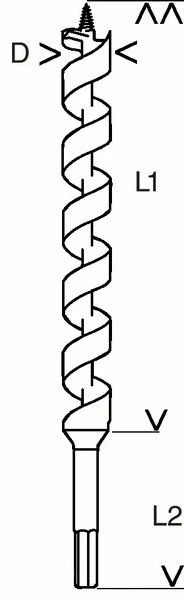 Bosch Holzschlangenbohrer, Sechskant 22 X 170 X 235 Mm, D 11,1 Mm 2608597633 4 Bosch Holzschlangenbohrer, Sechskant 22 X 170 X 235 Mm, D 11,1 Mm 2608597633 – Bild 4